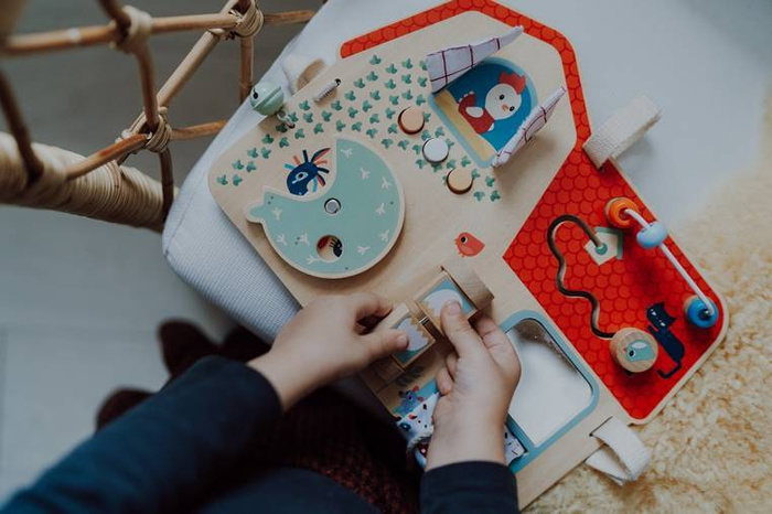 Drewniana tablica manipulacyjna Farma Lilliputiens