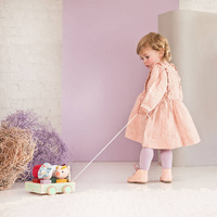 Drewniany wózek do ciągnięcia Wilk Louis LILLIPUTIENS 