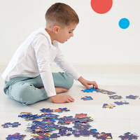 Puzzle w walizce Rakieta kosmiczna 54 el. Janod