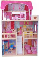 Drewniany domek dla lalek. Apartament