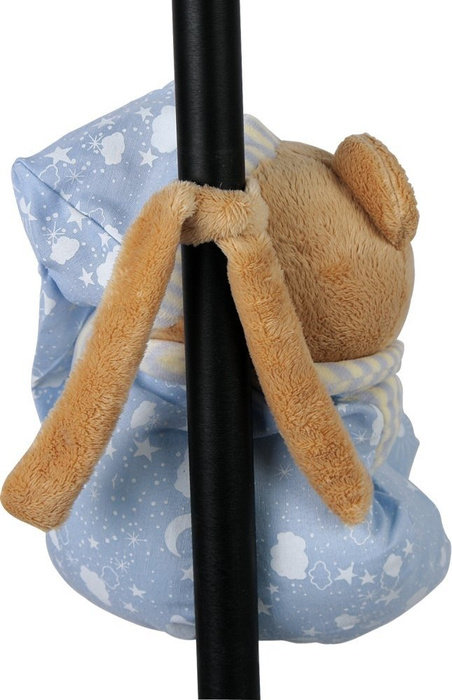 Przytulanka, pozytywka. Miś w niebieskiej piżamce