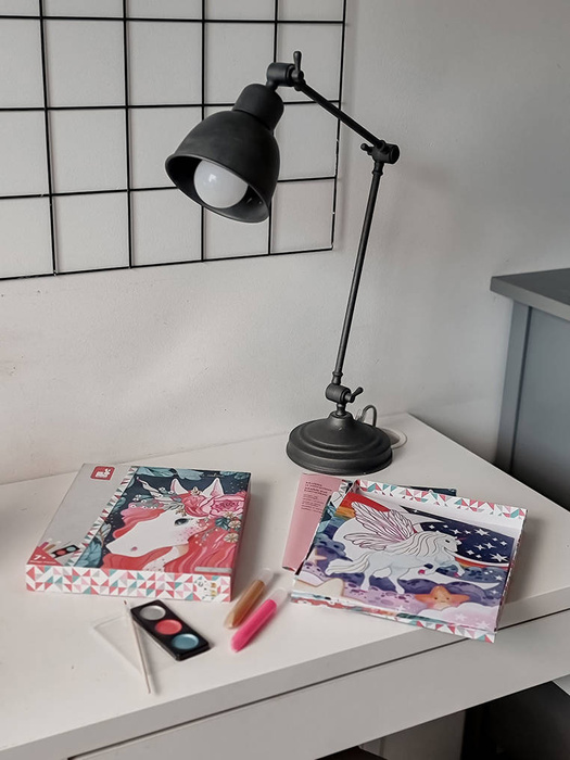 Zestaw kreatywny Malowanie farbami perłowymi i 3D Jednorożce Janod