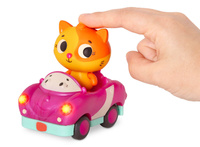 Zestaw miękkich autek sensorycznych do rączki Light Up Cars B.toys