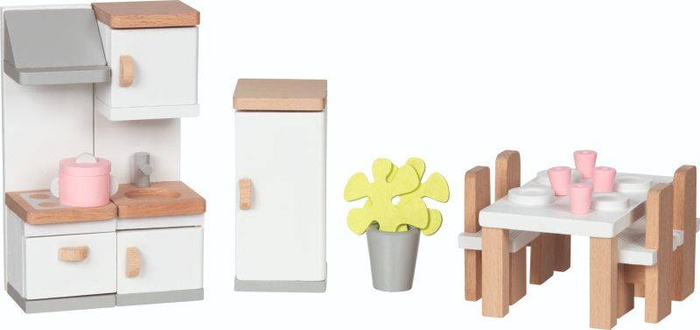 Drewniane mebelki dla lalek do kuchni Goki