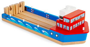 Drewniany prom przewożenie pociągów wagonów Bigjigs Toys