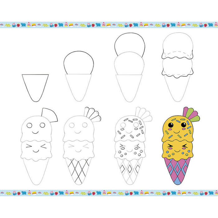 Rysowanie krok po kroku z brokatowymi markerami 20 rysunków i kolorowanek