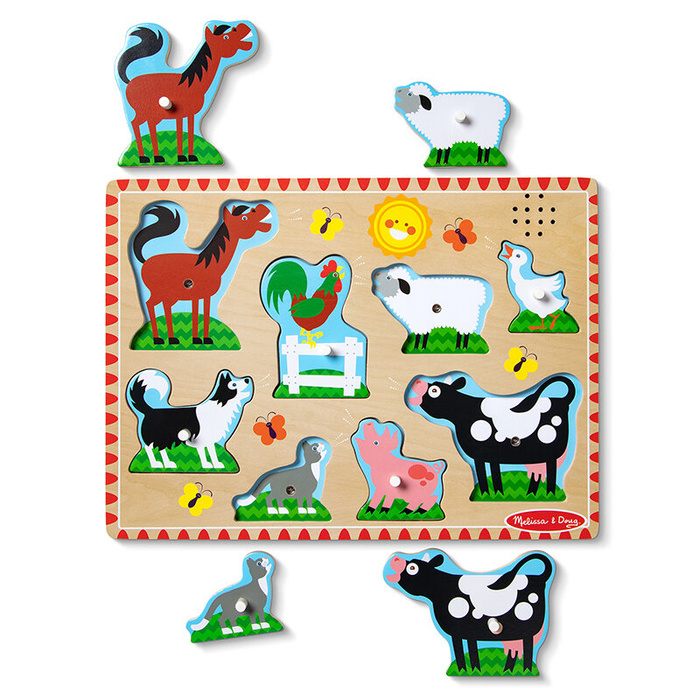 Układanka Gospodarstwo z efektami dźwiękowymi Melissa & Doug