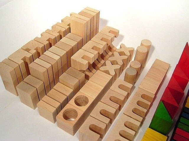 Klocki drewniane XL 155 elementów