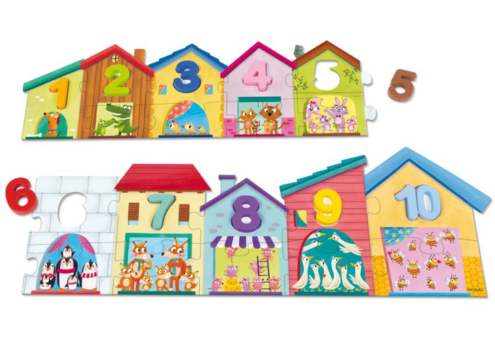 Puzzle poznaj cyfry 1-10 Goula