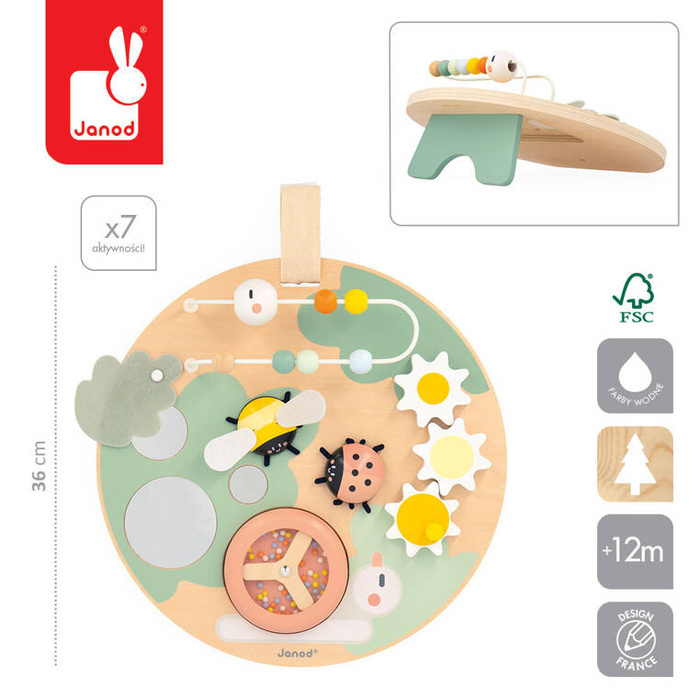 Tablica edukacyjna drewniana Ogród Sweet Cocoon Janod