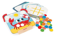 Drewniana układanka magnetyczna z tablicą Uczę się kolorów Janod