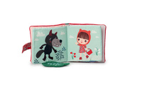 Materiałowa edukacyjna książeczka z mini gryzakiem Czerwony Kapturek LILLIPUTIENS