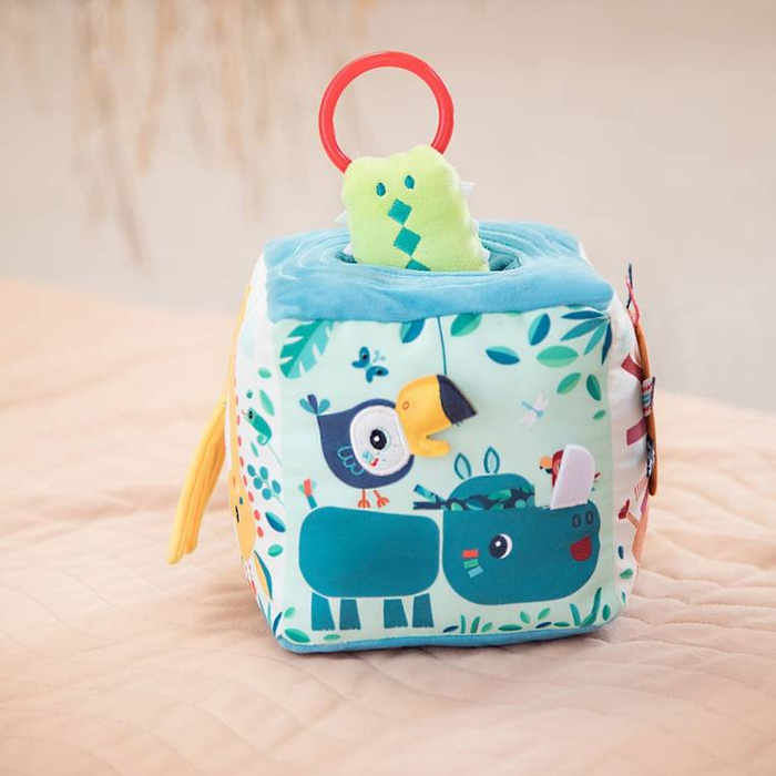 Kostka wielofunkcyjna miękka z pozytywką Dżungla Lilliputiens