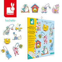 10 ozdób z termokurczliwego plastiku do samodzielnego wykonania Koty i psy Janod