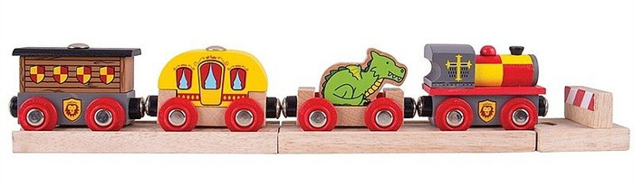 Pociąg drewniany Wyprawa do średniowiecza Bigjigs Rail