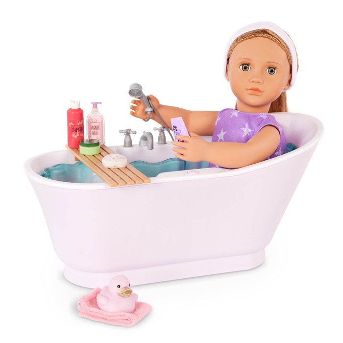 Wanna z odgłosami i przyborami kąpielowymi dla lalki Bubbly Bathtime Our Generation