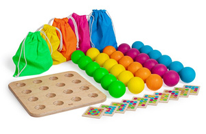 Gra dla dzieci w układanie kulek Froebla 46 el Erzi