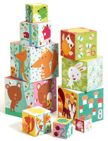 Piramida z klocków, 10 pudełek. W lesie, Djeco