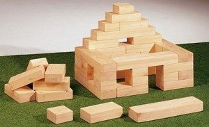 Drewniane klocki dla dzieci Cegiełki budowlane Pilch