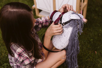 Hobby Horse Koń na kiju z otwartą buzią Star Astrup szarawy