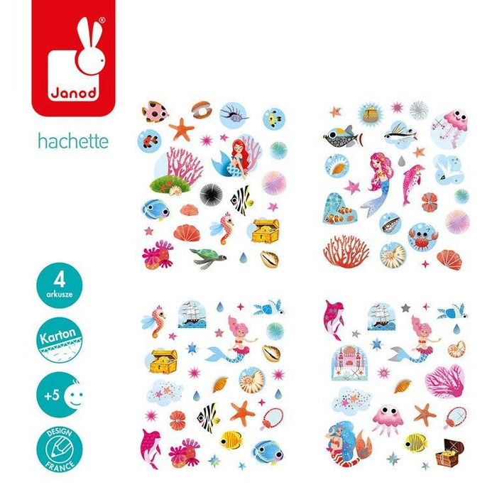 Zestaw naklejek dla dzieci Pokaz mody Syrenki Janod