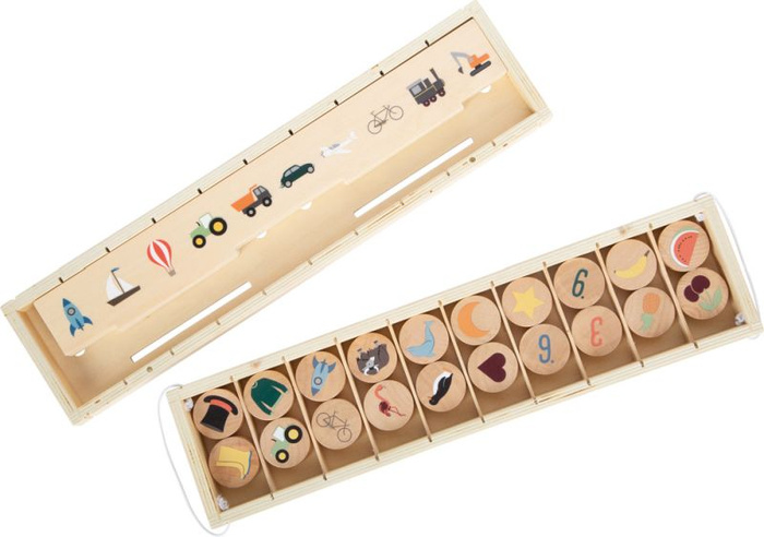 Drewniany pojemnik do sortowania Odkrywca świata Small Foot