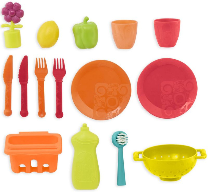 Zlewozmywak z działającym kranem i akcesoriami do kuchni dla dzieci Splash-n-Scrub Sink B.Toys