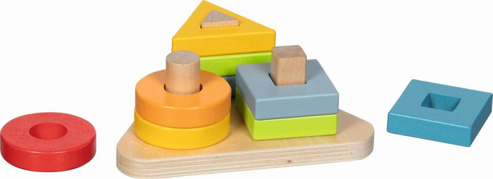 Drewniana układanka sortowanie kolorów Spirala Goki