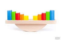 Drewniana równoważnia, waga z klockami, Bajo