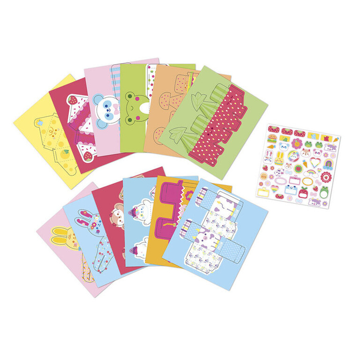 12 pudełek z papieru kawaii do samodzielnego wykonania Janod