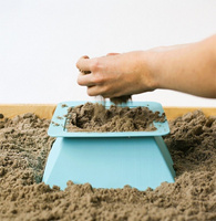 QUUT Zestaw 3 foremek do piasku Piramida Pira Vintage Blue + Deep Blue + Mellow Yellow