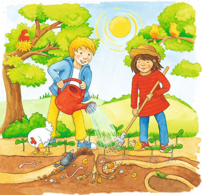 Edukacyjna układanka drewniana puzzle Pole słoneczników Goki