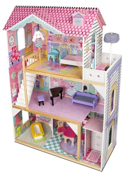 Domek dla lalek z drewna. Kolorowa Anna