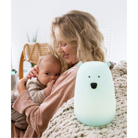 Miś Duży lampka LED z pilotem niebieska Rabbit & Friends