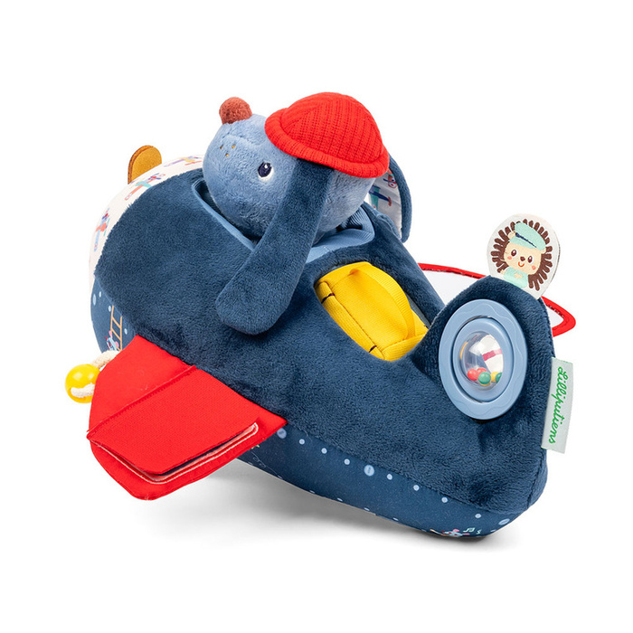 Zabawka sensoryczna Samolot Piesek Jules Lilliputiens Przytulanka dla dzieci