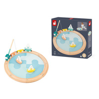 Drewniana kolejka pociąg z torami Janod