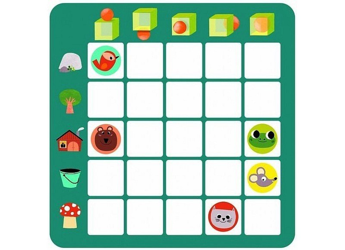 Drewniana gra edukacyjna. Przygody leśnych zwierzątek, Djeco, eduludo