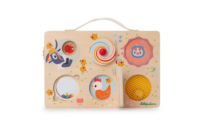 Edukacyjna tablica z drewna walizka Farma Lilliputiens