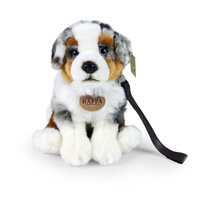 Ekologiczny pluszowy Owczarek Australijski 27 cm ze smyczą realistyczna Maskotka Rappa