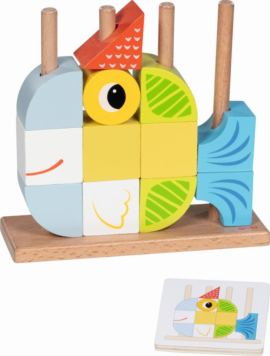 Drewniana układanka Vario peg 12 wzorów Goki