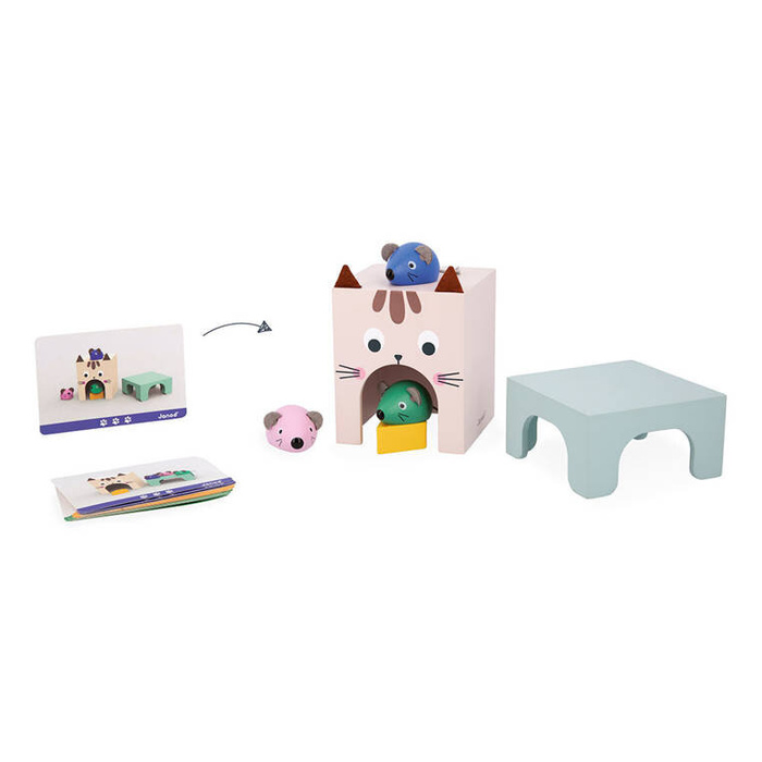 Układanka Orientacja w przestrzeni Kot i mysz Janod