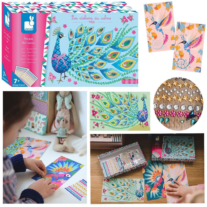 Zestaw artystyczny Czarodziejskie cyrkonie Piękne ptaki, Janod