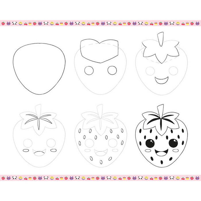 Zestaw kreatywny dla dzieci Rysowanie krok po kroku Modele kawaii Janod