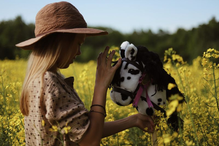 Hobby Horse Koń na kiju Astrup łaciaty