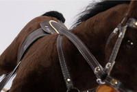 Brązowy koń na biegunach dla dzieci Alfa