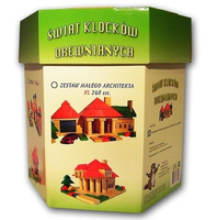 Klocki drewniane, 280 elementów