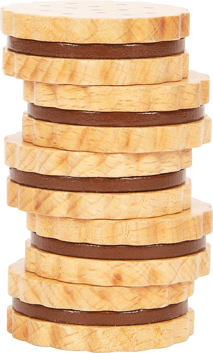 Zabawkowe ciasteczka z drewna typu "sandwich" Fresh Small Foot