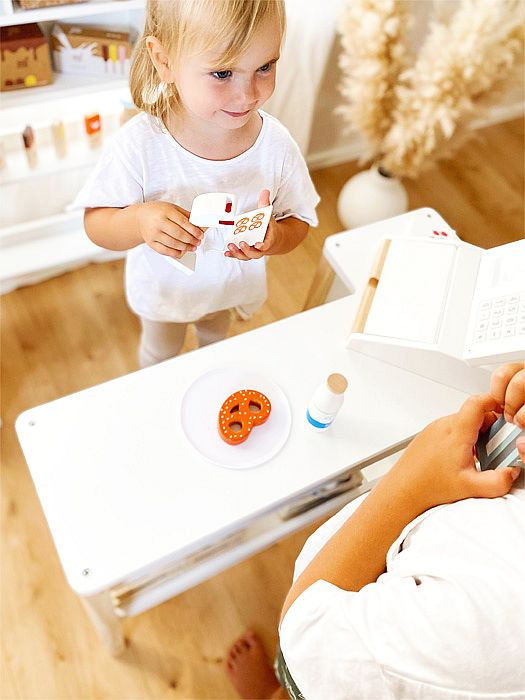 Realistyczna drewniana kasa fiskalna dla dzieci Fresh Small Foot