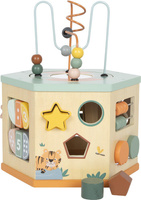 Kostka edukacyjna drewniana duża 7 stronna Safari Small Foot