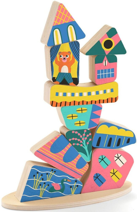 Drewniany balansujący domek dla dzieci Djeco